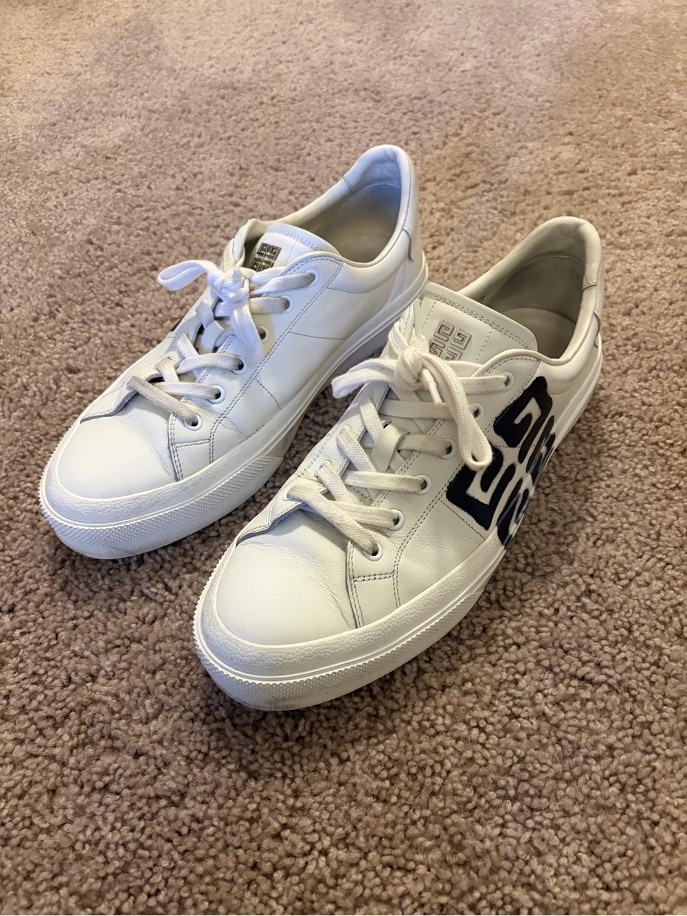 Givenchy X Chito City Court White Sneakers Bold Black Graffiti Men's Size 44 EU